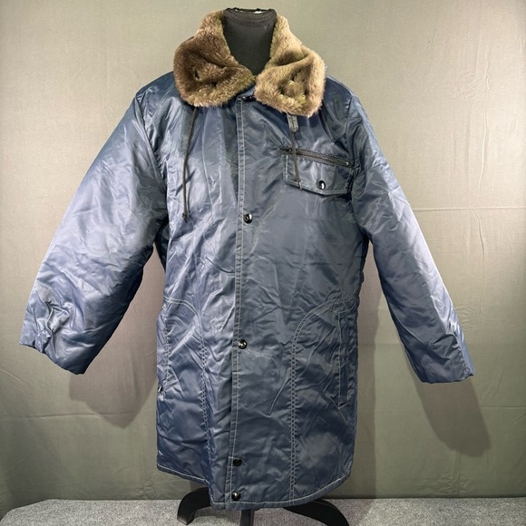 Sportschief Other - VTG Sportchief Jacket Men L 70s Space Suit Insulation Faux Fur Outdoor Navy Blue